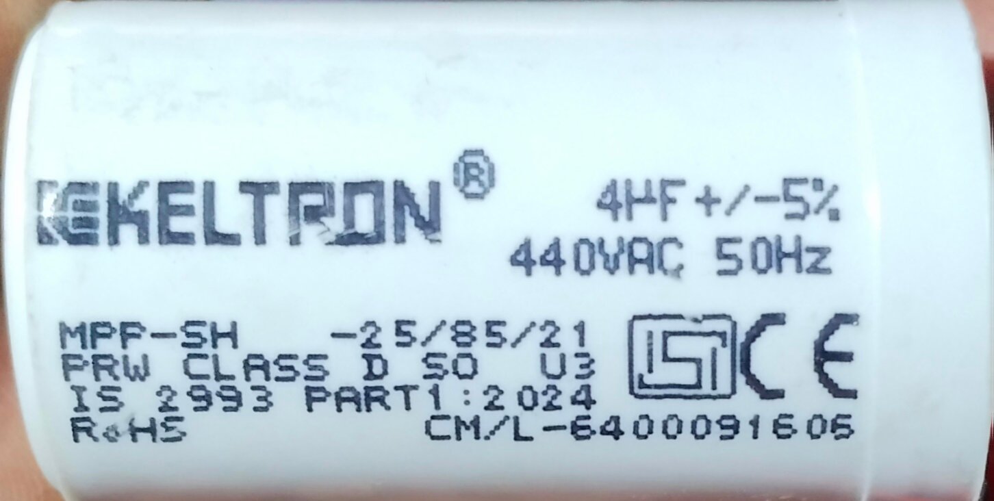 Keltron 4 mfd condenser