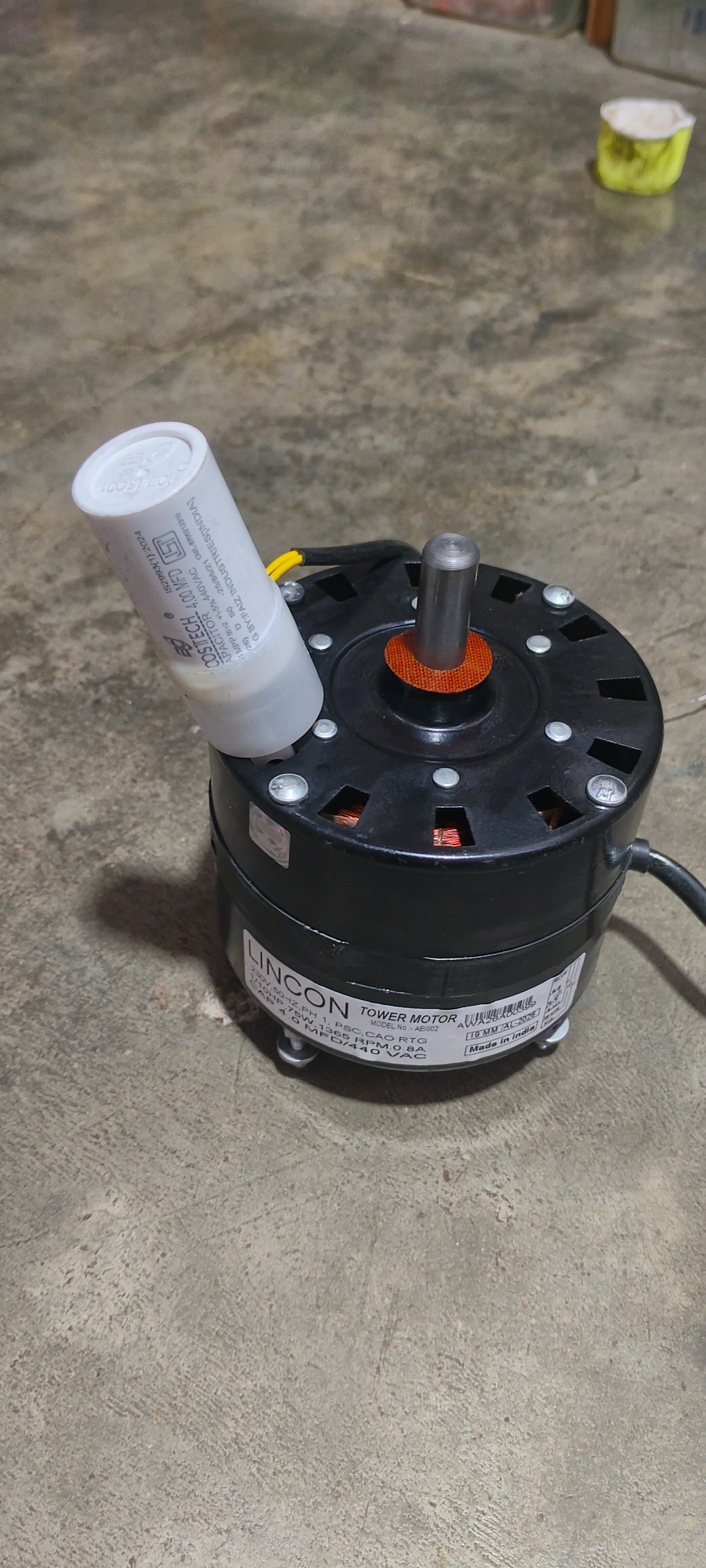 Tower fan motor